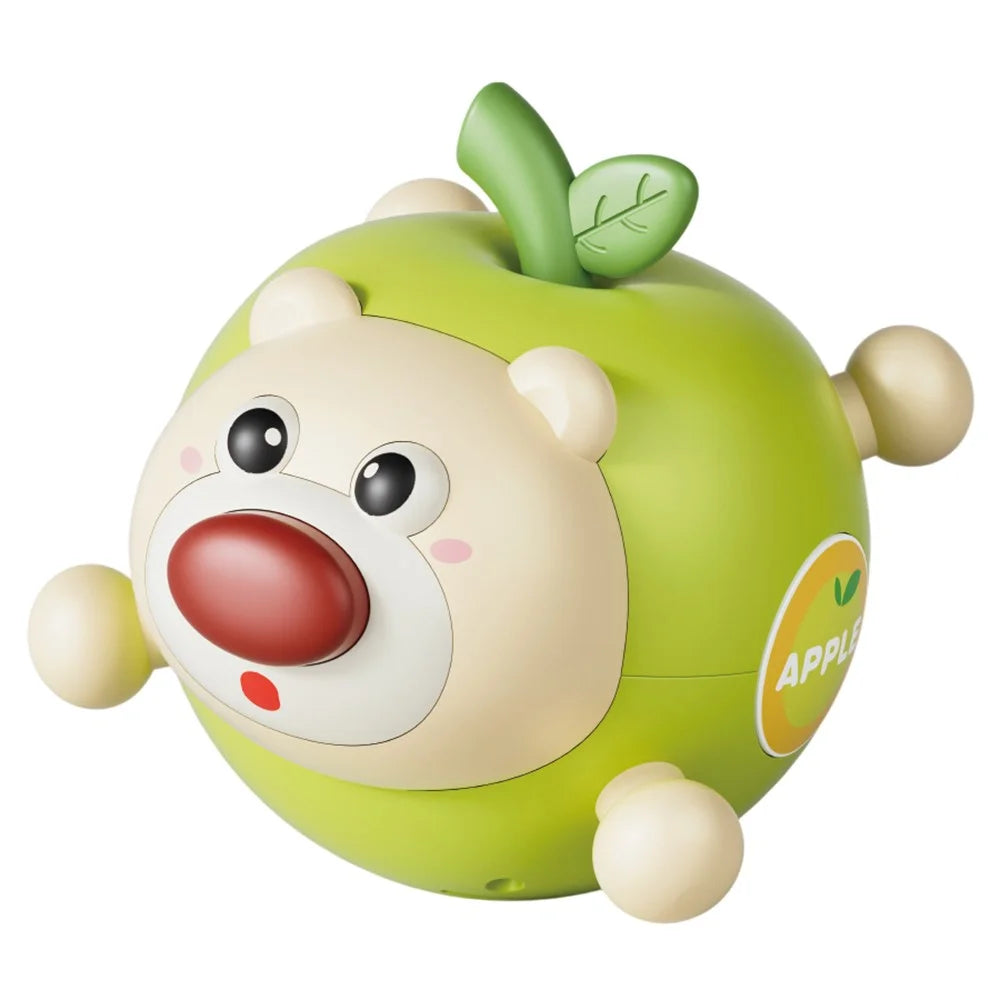 211AB Fruit Bear Tumbler Toy with Sound for 1-3 Years Baby Toy Teething Rattle Early Education Toys - Green - 1