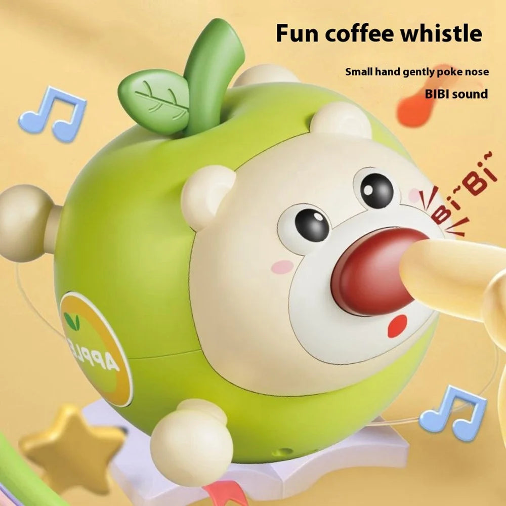 211AB Fruit Bear Tumbler Toy with Sound for 1-3 Years Baby Toy Teething Rattle Early Education Toys - Green - 3