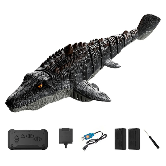 4DRC 4D-S11 2.4G Remote Control Mosasaur Shape RC Boat Water Spraying Toy with Camera, with 2 Battery - 1