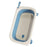 Foldable Baby TPE Bathtub Folding Toddler Bath Tub Infants Girls Boys Bathing Basin for Home, Travel, Size: L - Blue - 1
