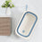 Foldable Baby TPE Bathtub Folding Toddler Bath Tub Infants Girls Boys Bathing Basin for Home, Travel, Size: L - Blue - 3