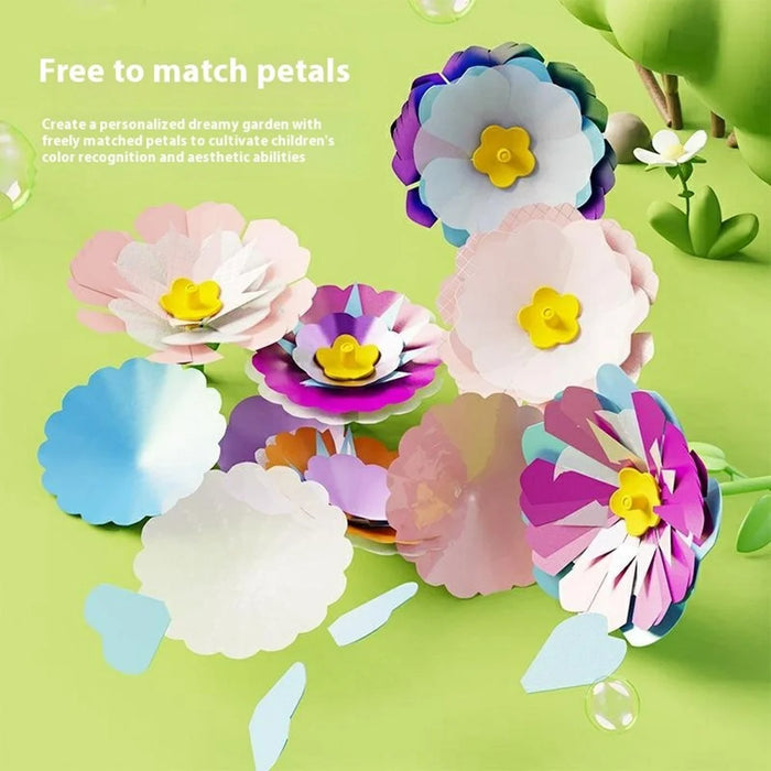 2629-T38A Creative DIY Flower Press Machine for Children Handmade Floral Arrangement Kit Set Educational Craft Gift - 4