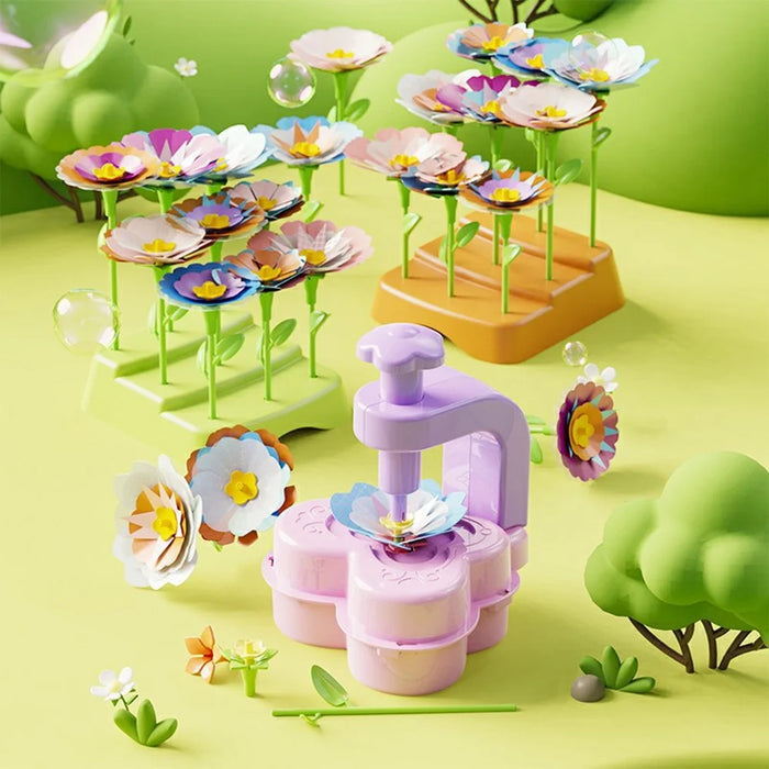 2629-T38A Creative DIY Flower Press Machine for Children Handmade Floral Arrangement Kit Set Educational Craft Gift - 6