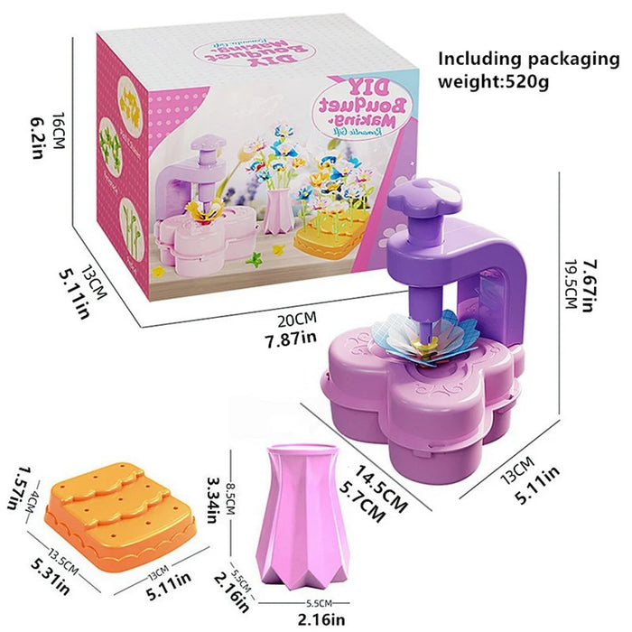 2629-T38A Creative DIY Flower Press Machine for Children Handmade Floral Arrangement Kit Set Educational Craft Gift - 7