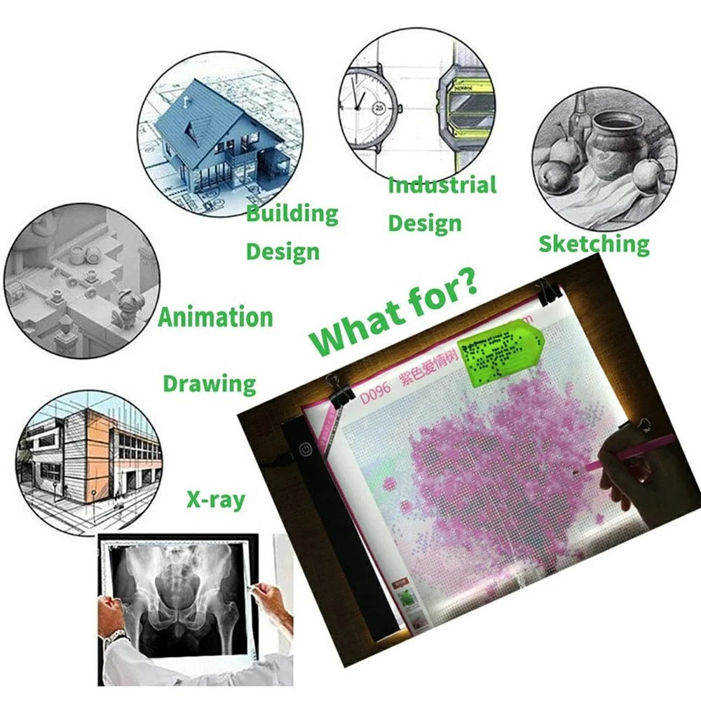 K2 A4 Six-Level Copy Board Diamond Art Light Pad Ultra-Thin Drawing Sketching Tracing Light Box - 4