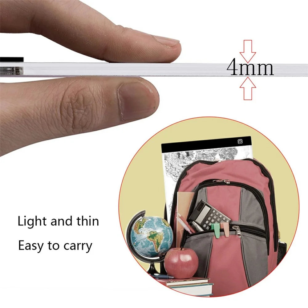 K2 A4 Six-Level Copy Board Diamond Art Light Pad Ultra-Thin Drawing Sketching Tracing Light Box - 7