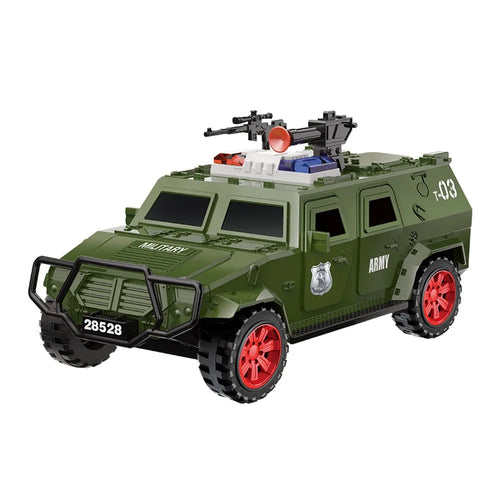 QY29528E Kids Electric Money Bank Armored Truck Automatic Bill Rolling Savings Box Creative Vehicle Toy for Boys - Green - 1