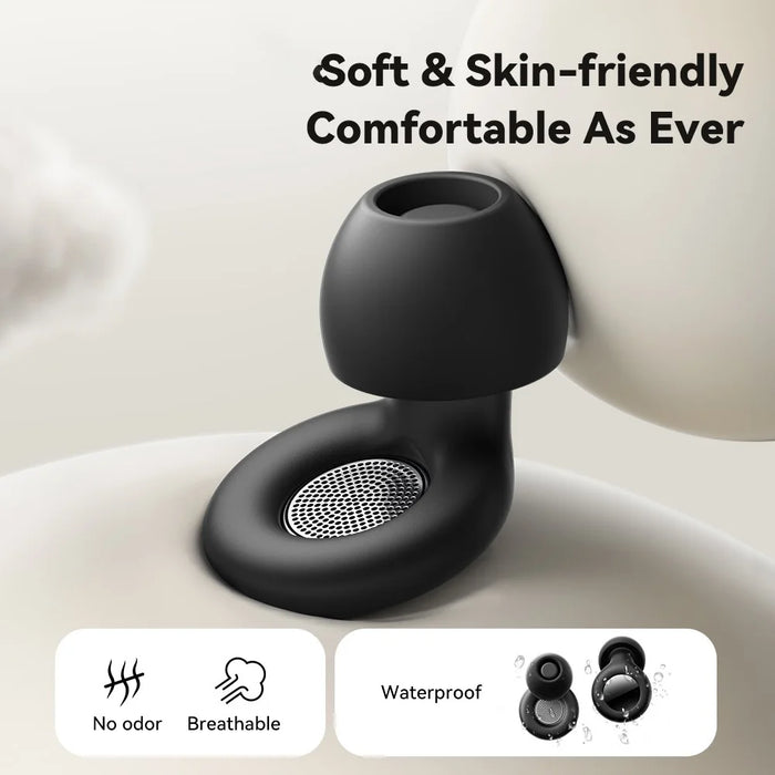ESSAGER Noise Cancelling Sleeping Earplugs Noise Insulation Silicone Ear Protectors with Storage Case - Black - 6