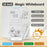 10 Inch ABS Plastic Magnetic Writing Tablet Nano Microcapsule Drawing Board with Eraser and Pen - White - 2
