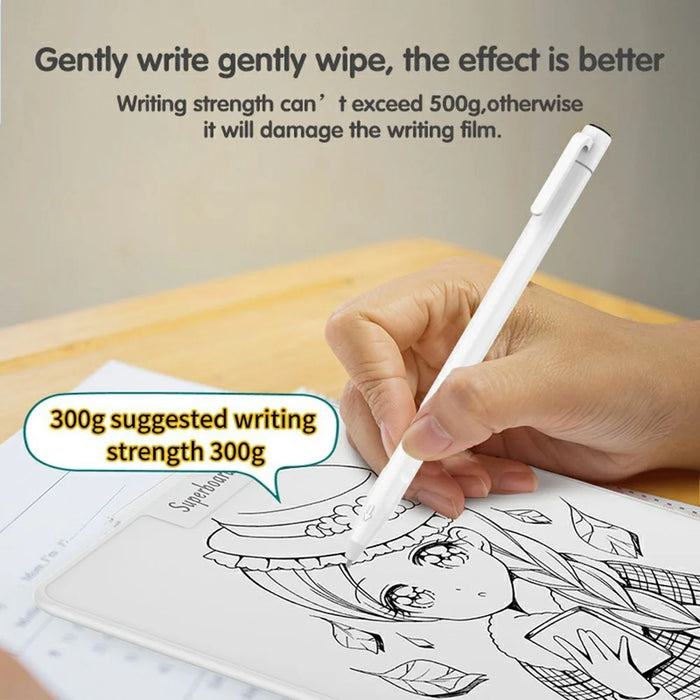 15 Inch ABS Plastic Magnetic Writing Tablet Nano Microcapsule Drawing Board with Eraser and Pen - White - 4