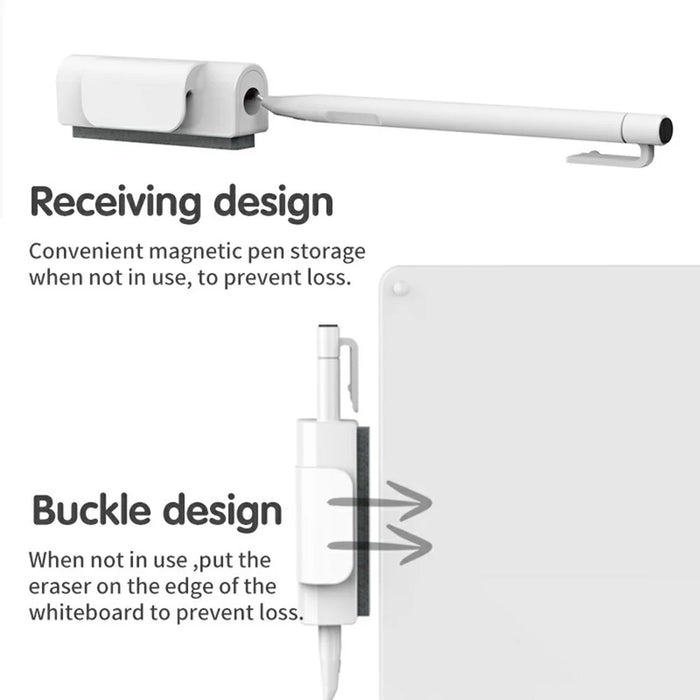 15 Inch ABS Plastic Magnetic Writing Tablet Nano Microcapsule Drawing Board with Eraser and Pen - White - 5