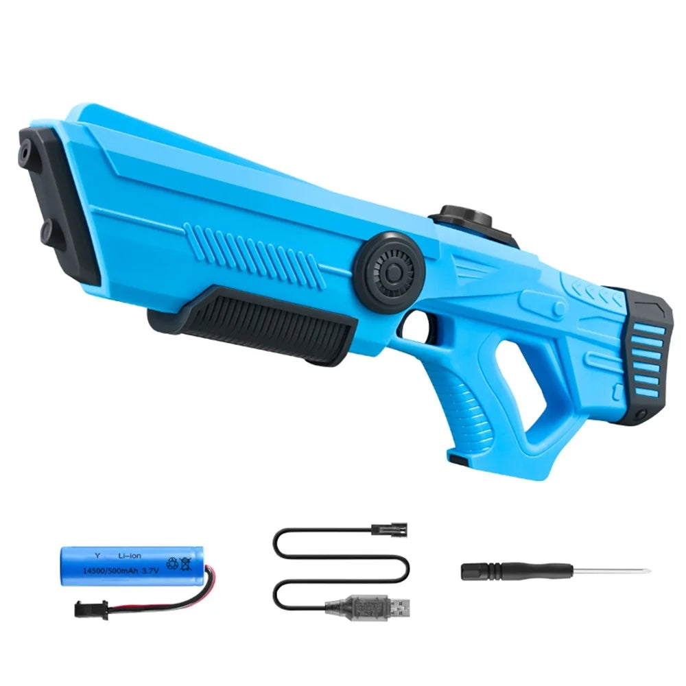 Y1 Self-Priming Electric Water Gun Rechargeable 8-10m Range Gun Gift - Blue - 1