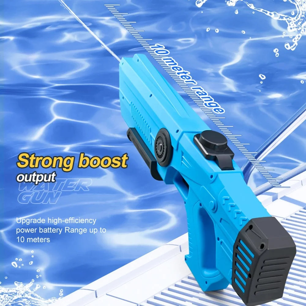 Y1 Self-Priming Electric Water Gun Rechargeable 8-10m Range Gun Gift - Blue - 4