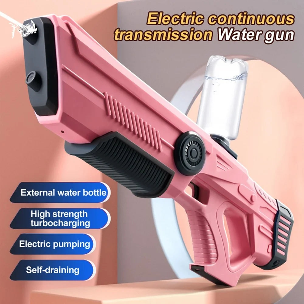 Y1 Self-Priming Electric Water Gun Rechargeable 8-10m Range Gun Gift - Blue - 5