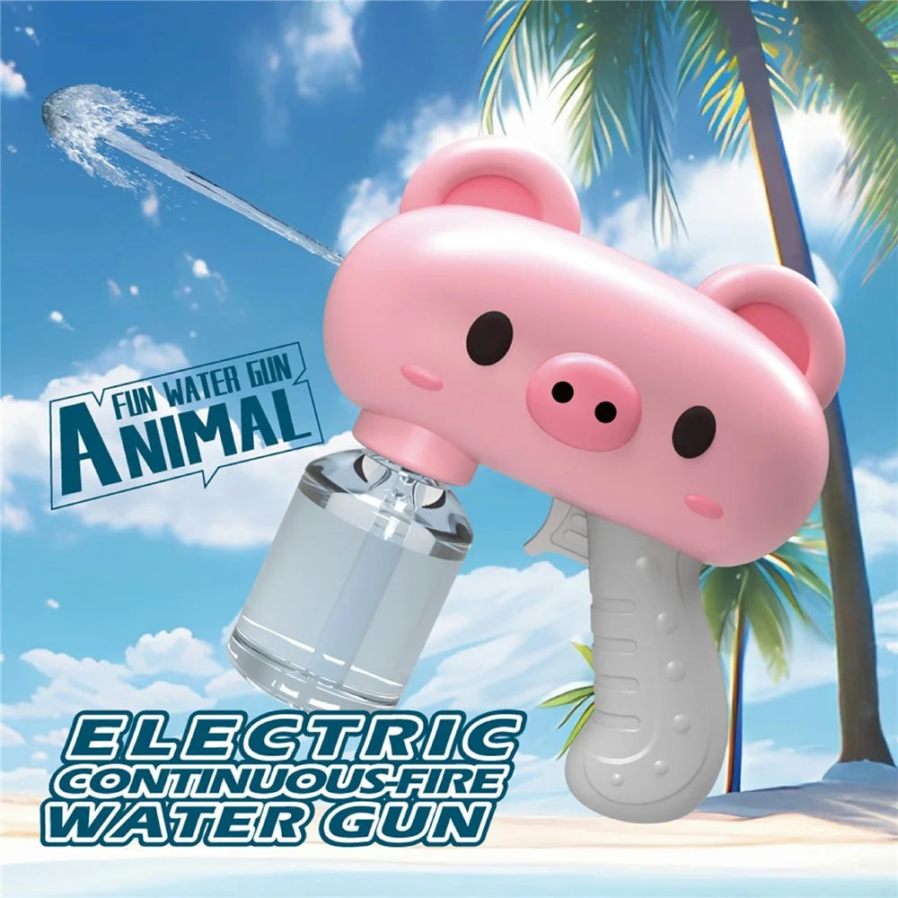 Y10 Cartoon Pig Electric Water Gun Toy Continuous Spray Water Pistol Toy for Kids Outdoor Play - 2
