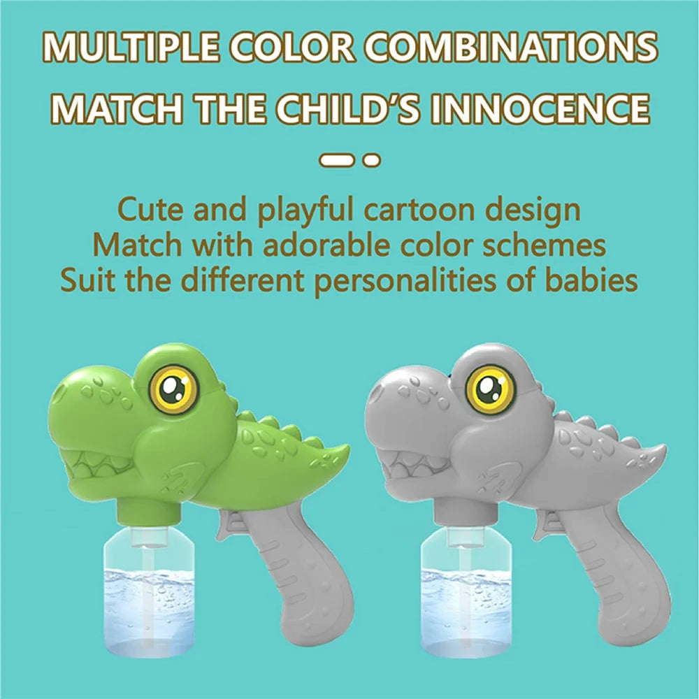 Y8 Cartoon Dinosaur Electric Water Gun Toy Continuous Spray Water Pistol Toy for Kids Outdoor Play - Green - 5