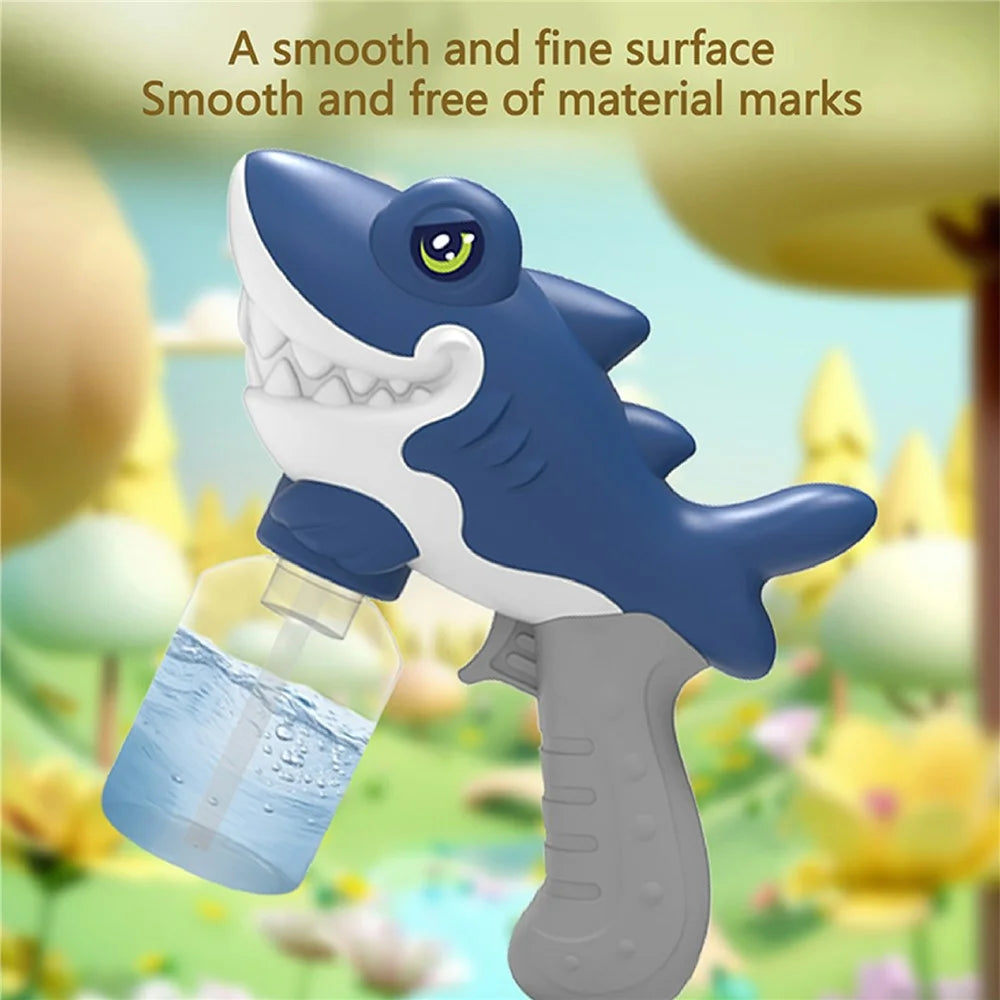 Y6 Cartoon Shark Electric Water Gun Continuous Spray Water Pistol Toy for Kids Outdoor Play - Blue - 3