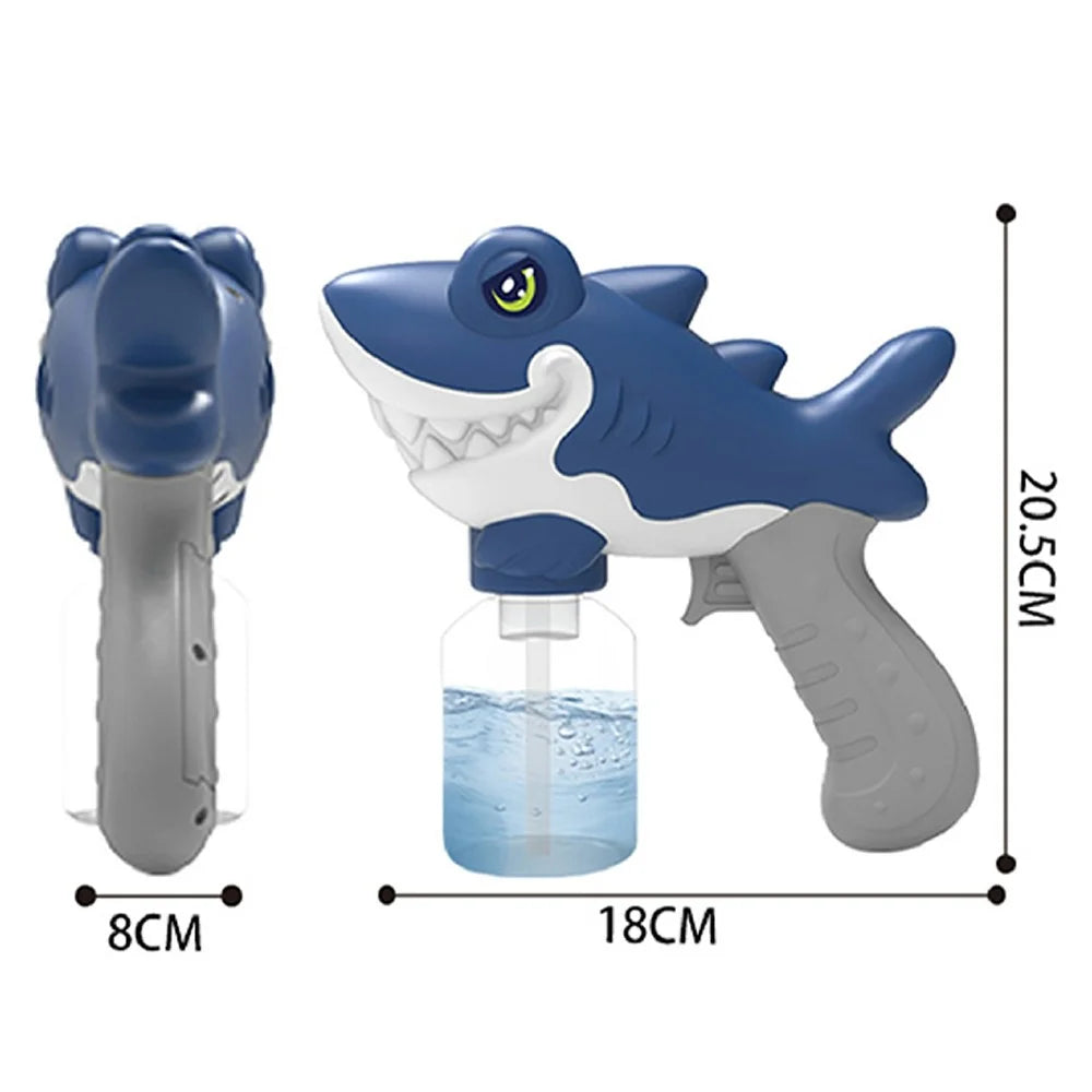 Y6 Cartoon Shark Electric Water Gun Continuous Spray Water Pistol Toy for Kids Outdoor Play - Blue - 6