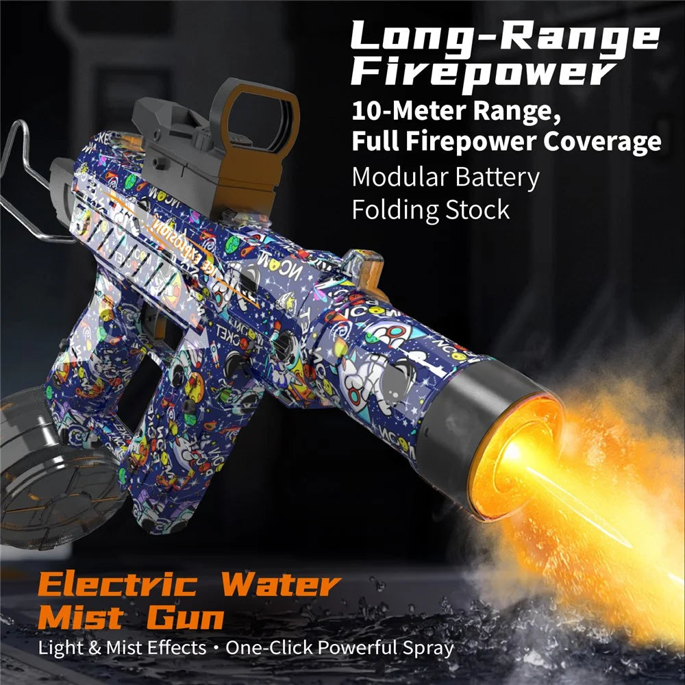 Y13-A Electric Water Gun Mist Blaster with LED Light 10m Range Outdoor Water Gun Toy Children Gift - Cosmic Blue - 3