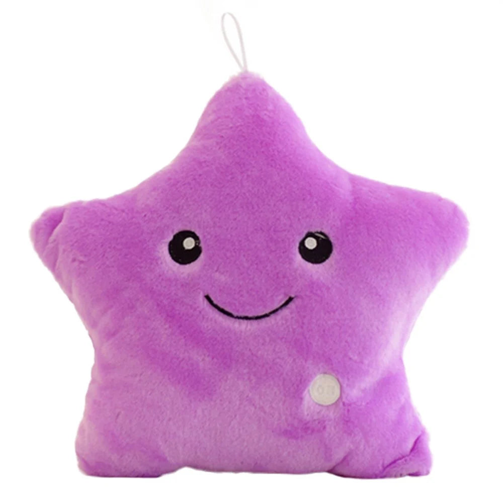 40 x 35cm LED Light Star Plush Toy Glowing Soft Stuffed Cushion Pillow Kid Toy Gift - Purple Star - 1