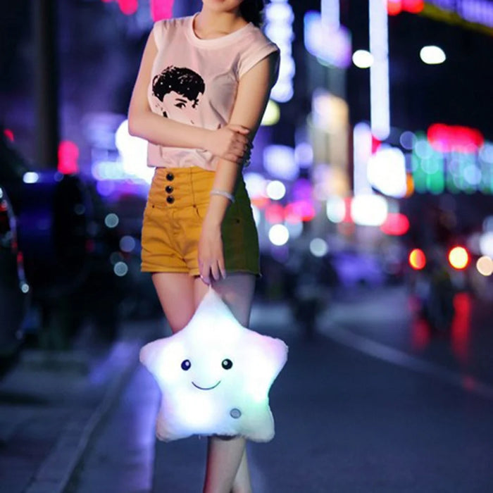 40 x 35cm LED Light Star Plush Toy Glowing Soft Stuffed Cushion Pillow Kid Toy Gift - Purple Star - 5