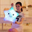 40 x 35cm LED Light Star Plush Toy Glowing Soft Stuffed Cushion Pillow Kid Toy Gift - Purple Star - 6