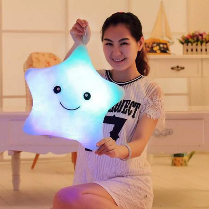 40 x 35cm LED Light Star Plush Toy Glowing Soft Stuffed Cushion Pillow Kid Toy Gift - Purple Star - 6