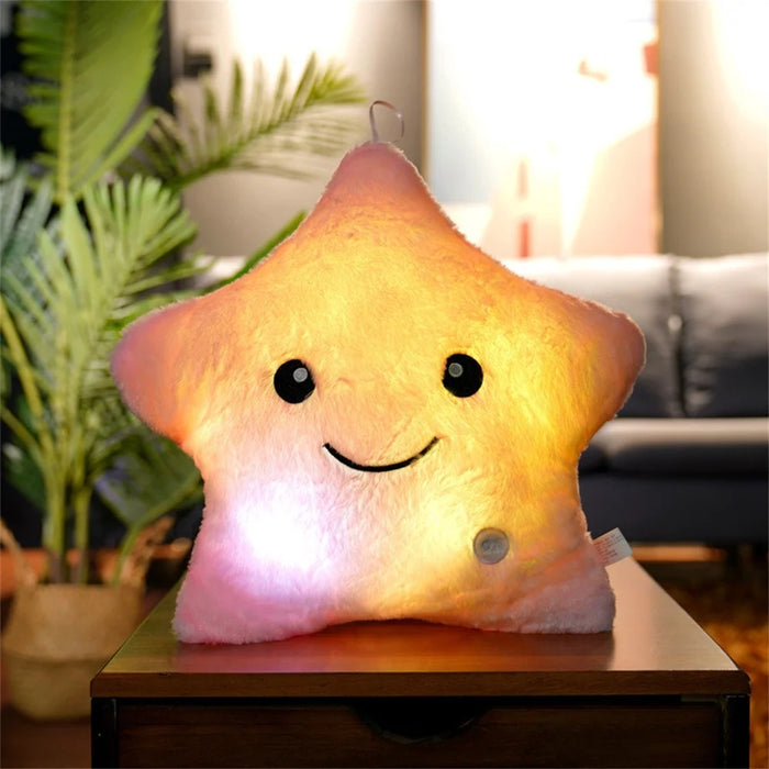 40 x 35cm LED Light Star Plush Toy Glowing Soft Stuffed Cushion Pillow Kid Toy Gift - Purple Star - 7