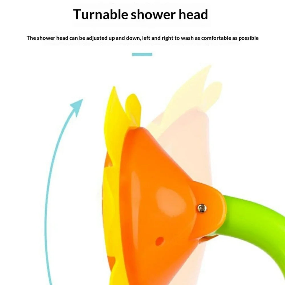 Sunflower Shape Children Bath Toy with Suction Cup Electric Water Spray Shower Toy for Baby Bathing - 4