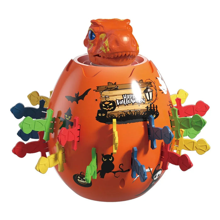X027-11A Dinosaur Money Bank Interactive Toy with 24 Swords Animal Barrel Hilarious Gag Game - Orange - 1