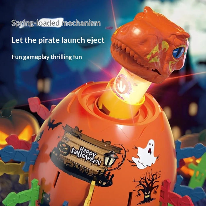 X027-11A Dinosaur Money Bank Interactive Toy with 24 Swords Animal Barrel Hilarious Gag Game - Orange - 7