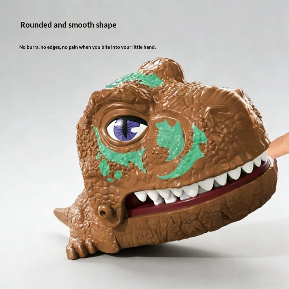 X023-113A Interactive Dinosaur Biting Hand Game Toy Kids Adults Interactive Desktop Game - Brown - 2