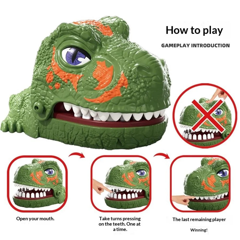 X023-113A Interactive Dinosaur Biting Hand Game Toy Kids Adults Interactive Desktop Game - Brown - 4
