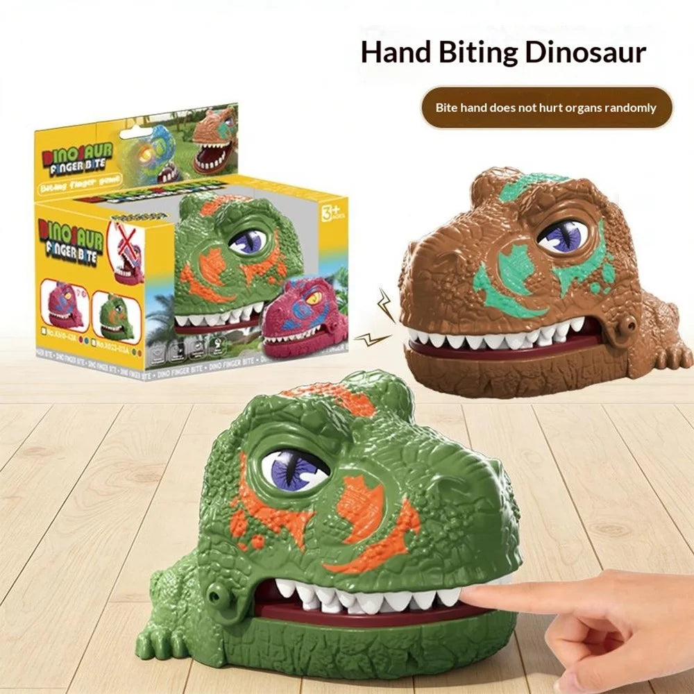 X023-113A Interactive Dinosaur Biting Hand Game Toy Kids Adults Interactive Desktop Game - Brown - 5