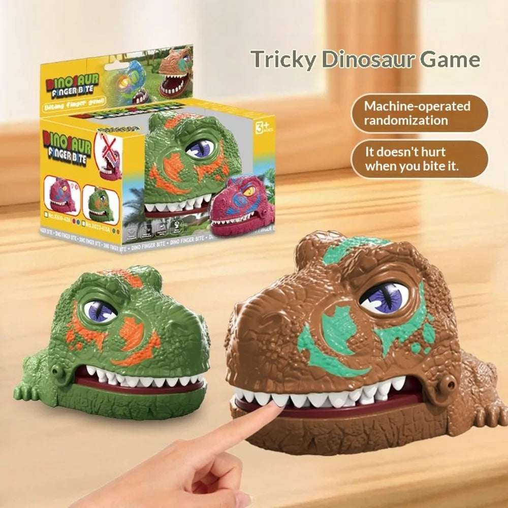 X023-113A Interactive Dinosaur Biting Hand Game Toy Kids Adults Interactive Desktop Game - Brown - 6