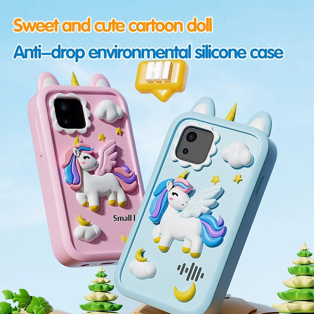 K8 2.8 Inch IPS Touch Screen Kids Camera Dual Lens Toddler Educational Phone Toy Cartoon Mobile Music Player - Pink - 4