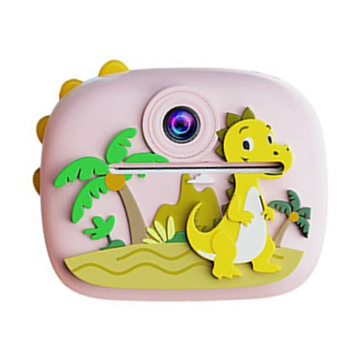 EX70S Instant Print Cartoon Kids Digital Camera 24MP Dual Lens 2.4 Inch IPS Screen 1080P Video Recorder for Children - Pink - 1