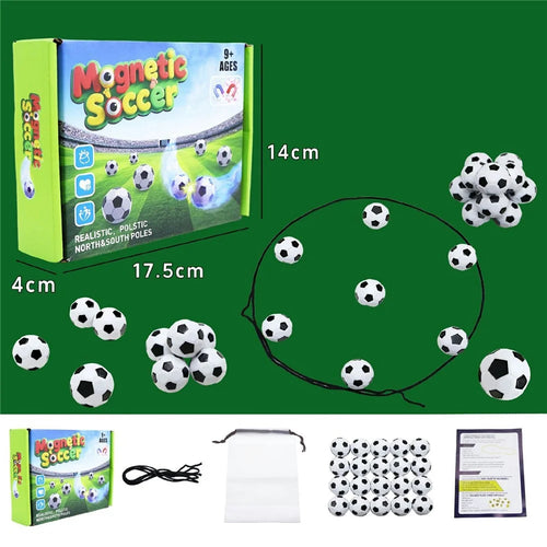 20Pcs Magnetic Soccer Game Desktop Puzzle Interactive Toy Push Pull Battle Football Game for Family Party - 1