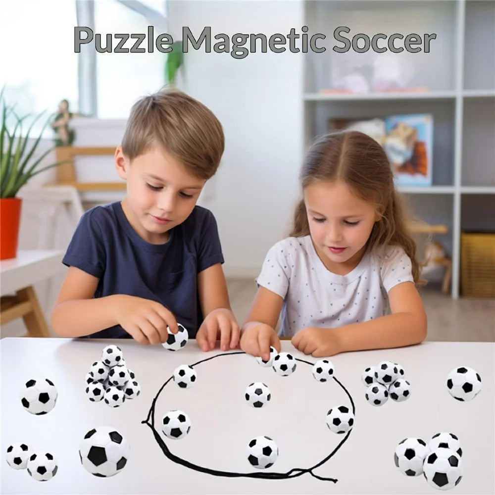 20Pcs Magnetic Soccer Game Desktop Puzzle Interactive Toy Push Pull Battle Football Game for Family Party - 3