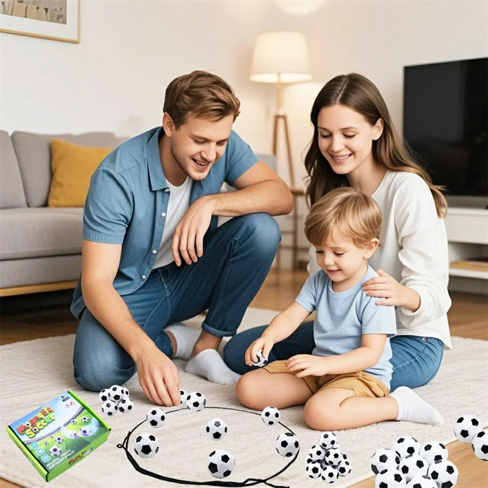20Pcs Magnetic Soccer Game Desktop Puzzle Interactive Toy Push Pull Battle Football Game for Family Party - 4