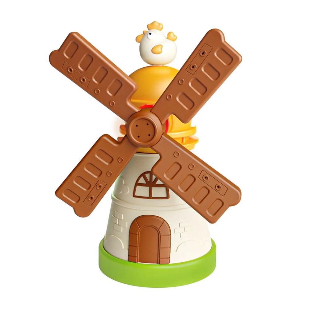 DB25835 Water Pressure Powered Windmill Sprinkler Toy Kids Outdoor Garden Sprayer Summer Beach Splash Water Toy - Brown - 1