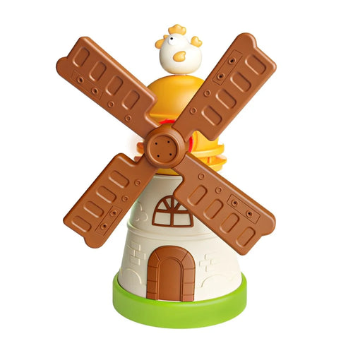 DB25835 Water Pressure Powered Windmill Sprinkler Toy Kids Outdoor Garden Sprayer Summer Beach Splash Water Toy - Brown - 1
