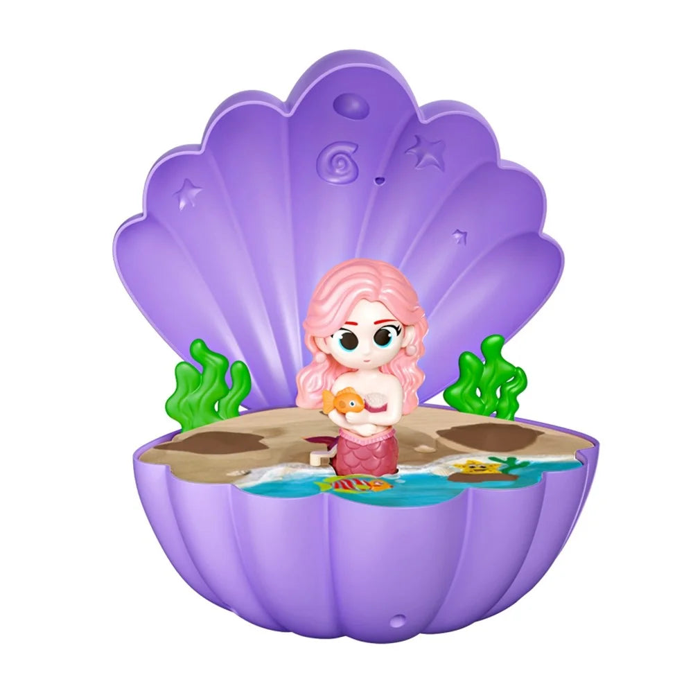 DB25833 Spraying Mermaid Shell Shaped Water Sprinkler Toy Hydraulic Outdoor Rotating Garden Sprayer Toy for Kids - Purple - 1