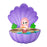DB25833 Spraying Mermaid Shell Shaped Water Sprinkler Toy Hydraulic Outdoor Rotating Garden Sprayer Toy for Kids - Purple - 1