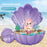 DB25833 Spraying Mermaid Shell Shaped Water Sprinkler Toy Hydraulic Outdoor Rotating Garden Sprayer Toy for Kids - Purple - 3