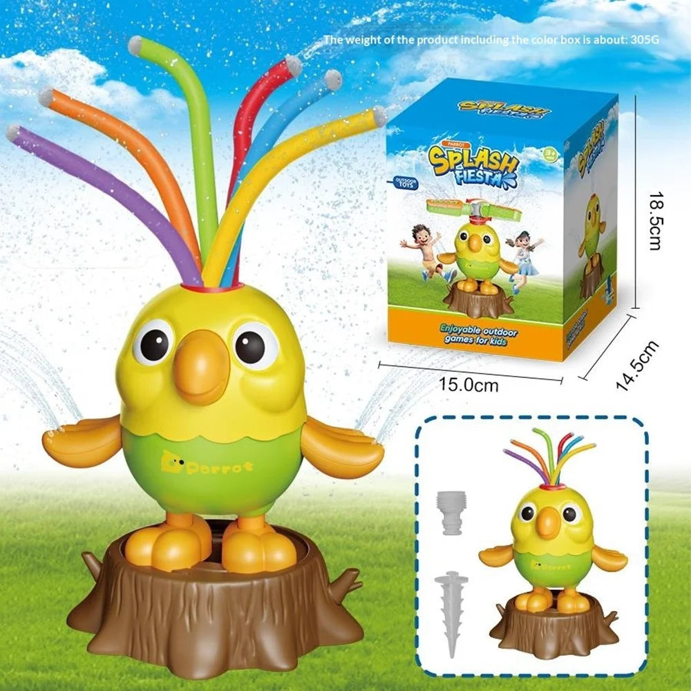 DB25839  /  DB25840 Kids Water Spraying Parrot Sprinkler Toy Garden Beach Summer Outdoor Water Sprayer Play Toy - Water Column Style - 6