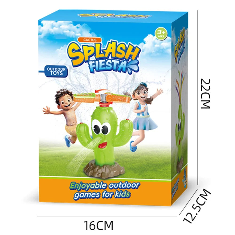 DB25816 Cactus-Shaped Water Sprinkler Toy Rotating Multi-Hole Water Pressure Automatic Spray Toy for Outdoor Lawn Garden - 6