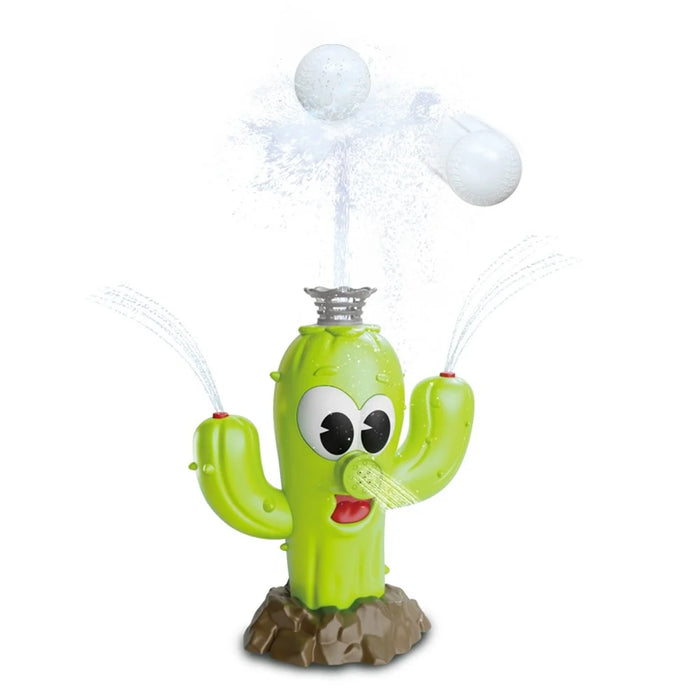 DB25818 Cactus-Shaped Water Sprinkler Toy with Baseball Set Automatic Rotating Spray Water Play Toy for Outdoor - 1