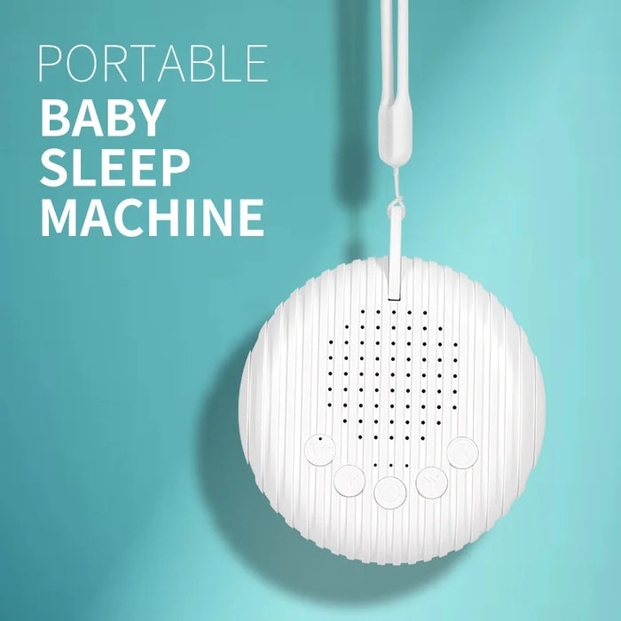 Q3 Portable Baby Sound Machine Auto Cry Detection 10 Sounds White Noise Sleep Soother - White - 2