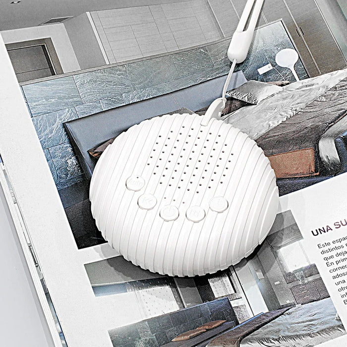 Q3 Portable Baby Sound Machine Auto Cry Detection 10 Sounds White Noise Sleep Soother - White - 4